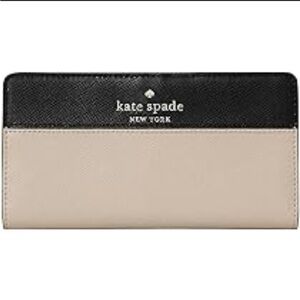 Kate Spade Black and Cream Women's Wallet